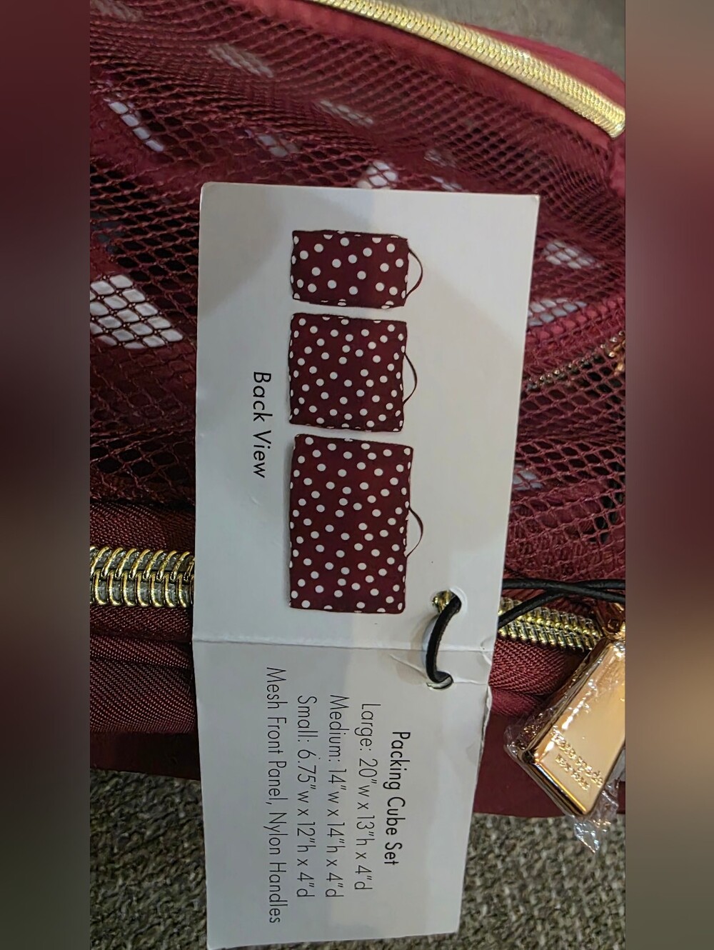 Kate Spade Packing Cube Set (3) - Picture 4 of 4